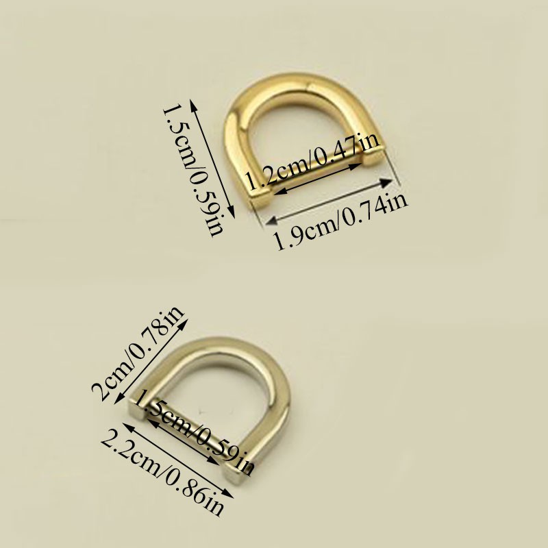 Móc Khóa Chữ D 1.2 / 1.5cm Bằng Kim Loại