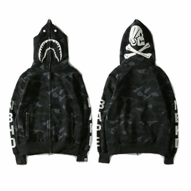 [Ảnh thật] Áo khoác Bape Shark Hoodie Jacket NBHD