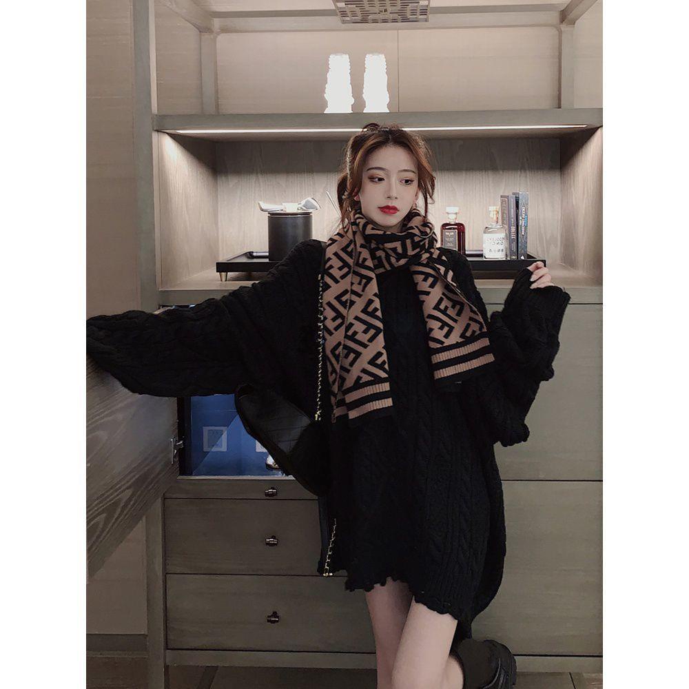Áo Len Tay Dài Dáng Rộng Phong Cách Hàn Quốc Thời Trang Mùa Thu Cho Nữ