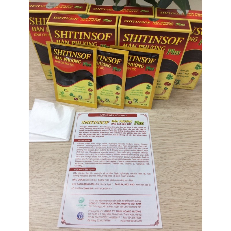 Dầu gội đen tóc SHITINSOF - Hán Phương PLUS Linh Chi Đen Tóc- HÀNG VIỆT NAM | BigBuy360 - bigbuy360.vn
