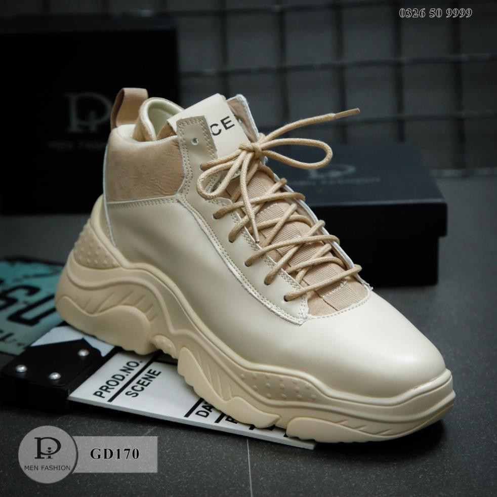 Giày Sneaker Nam - Giày Da Giày Cổ Cao 2 Màu Cao Cấp shopthoitrang | BigBuy360 - bigbuy360.vn