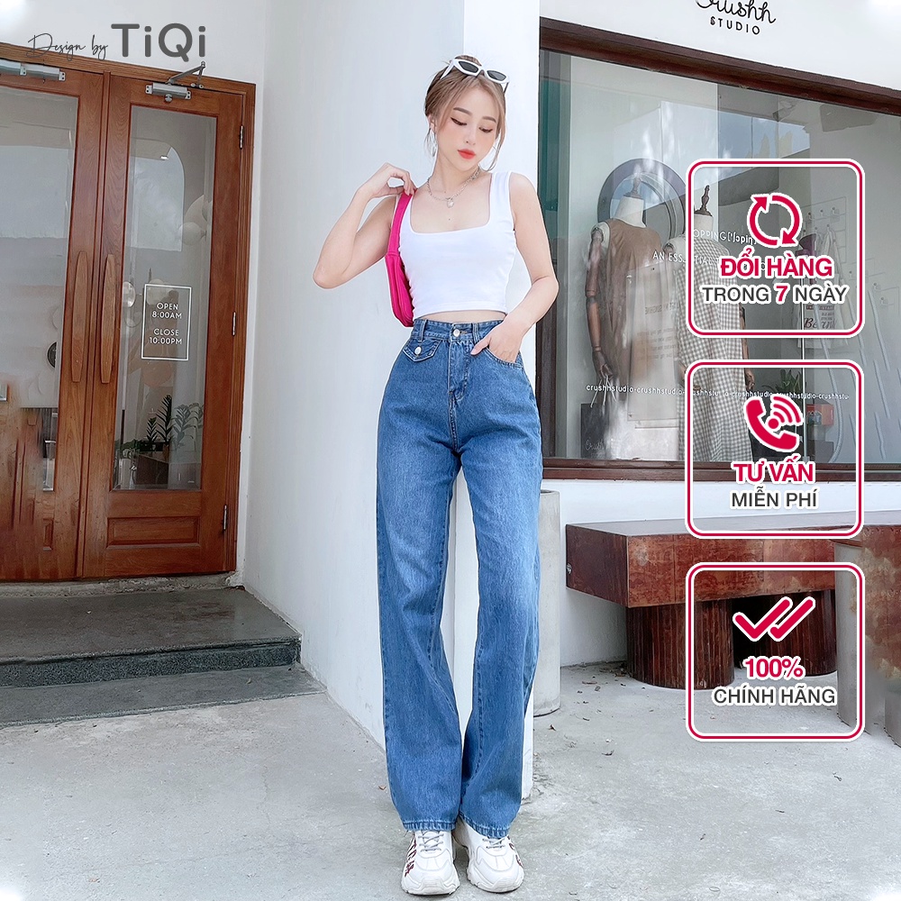 Quần ống rộng nữ cao cấp TiQi Jeans B2-208