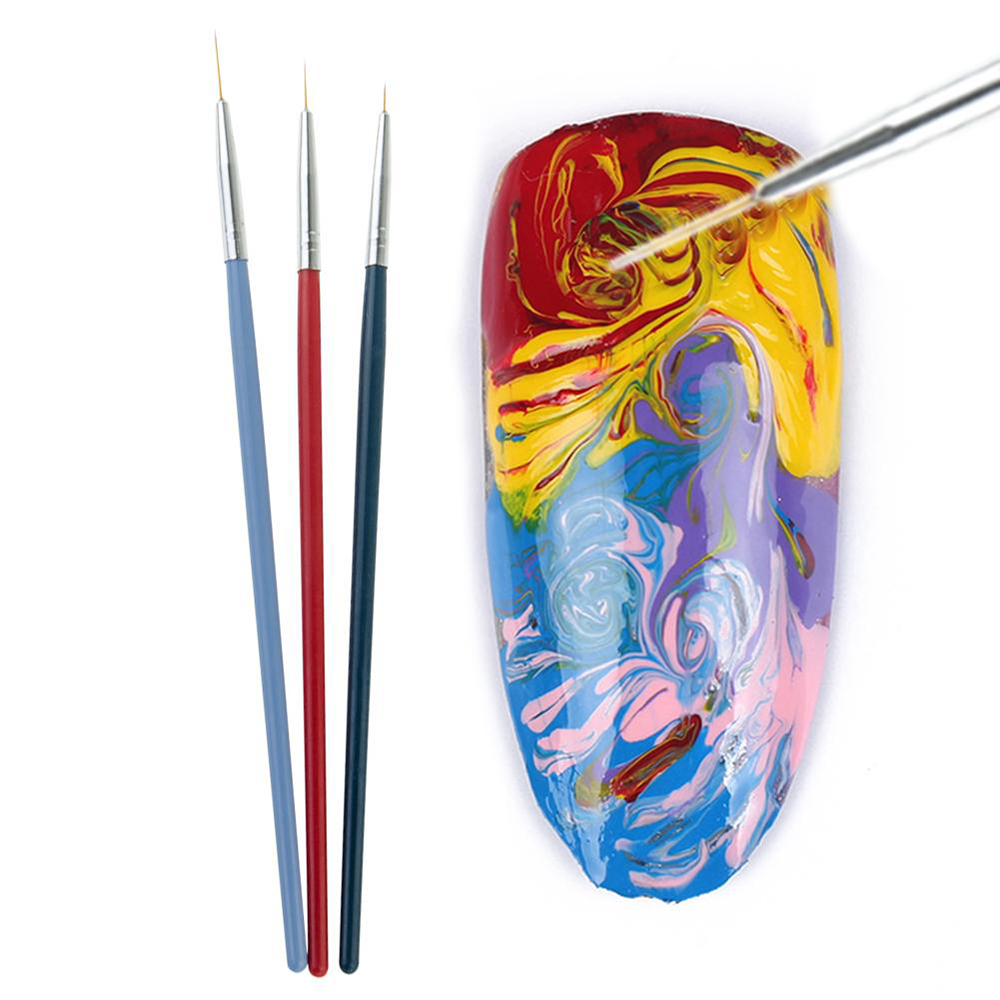 Set 3 Cọ Vẽ Trang Trí Móng Tay Chuyên Dụng Chất Lượng Cao