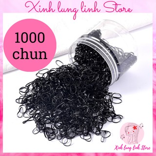 Hộp 1000 chiếc chun nịt buộc tóc màu đen, size nhỏ dành cho trẻ em – XinhlunglinhStore
