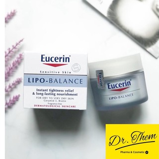 ✅[CHÍNH HÃNG] KEM DƯỠNG ẨM EUCERIN CHO DA KHÔ VÀ NHẠY CẢM EUCERIN LIPO BALANCE 50ML