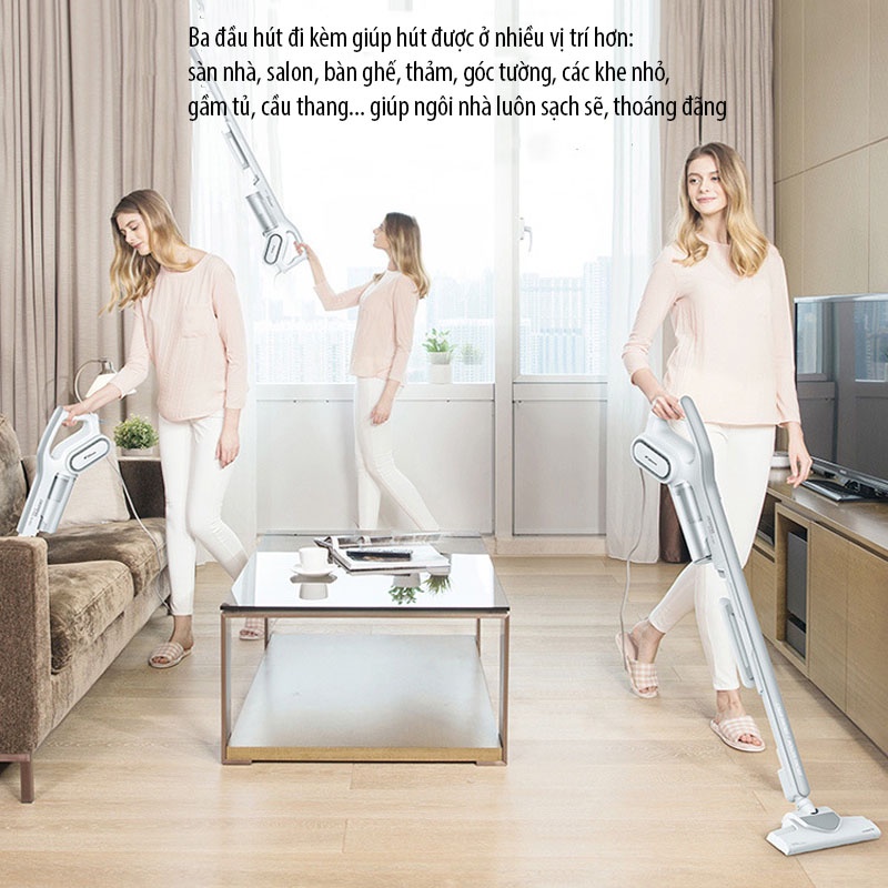 Máy hút bụi cầm tay DX700, Máy hút bụi gia đình Công nghệ lốc xoáy, Thiết kế tay cầm 2in1 DL5