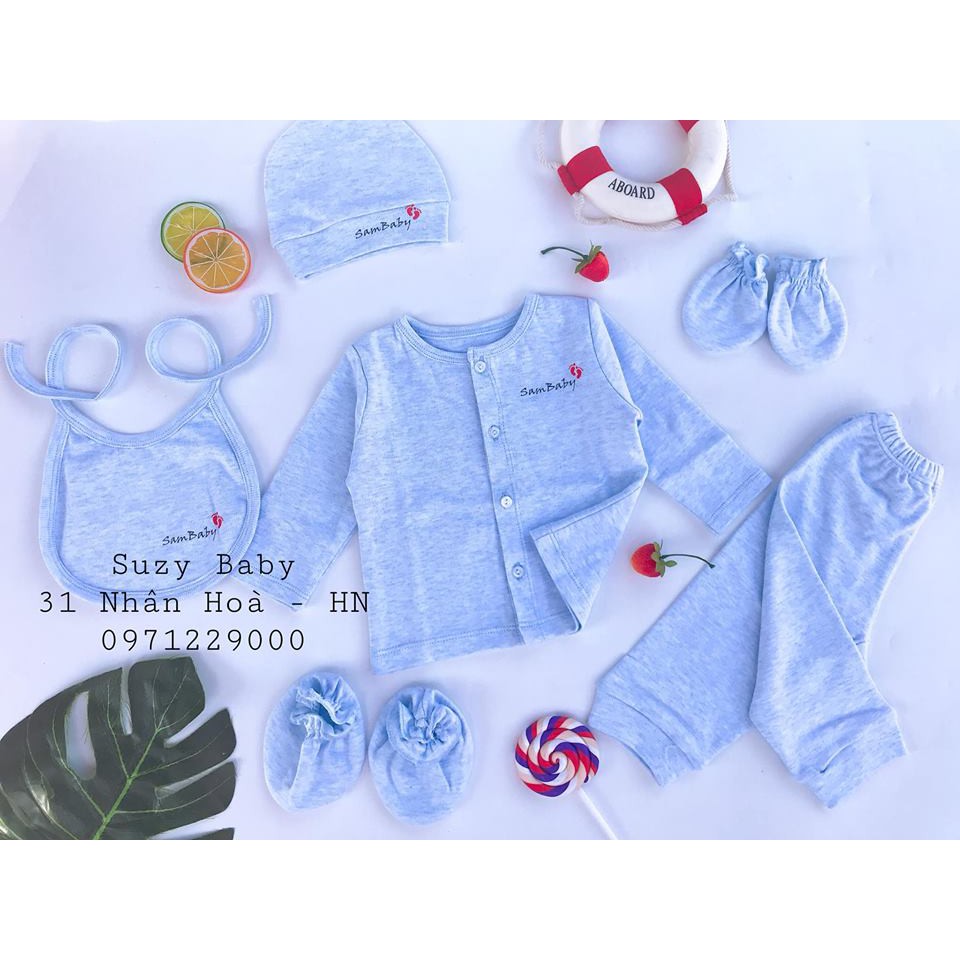 Set bộ quần áo sơ sinh 6 chi tiết