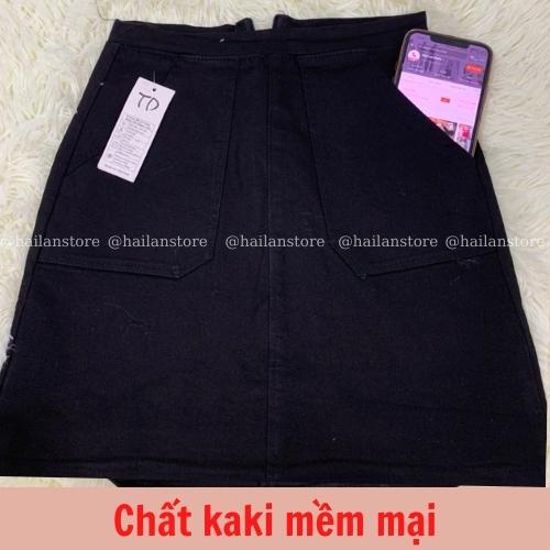 Chân váy chữ A  ngắn ❤️ Chân váy ngắn túi hộp trước chất liệu kaki mềm mịn có quần bảo hộ bên trong Hải Lan Store HL05