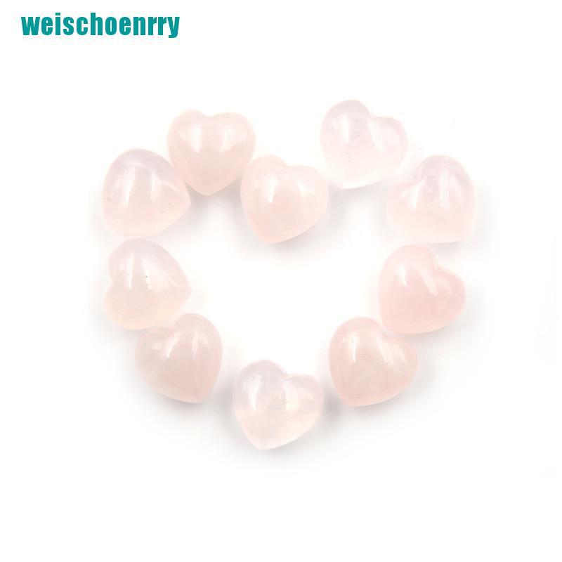 Viên đá thạch anh màu hồng hình trái tim