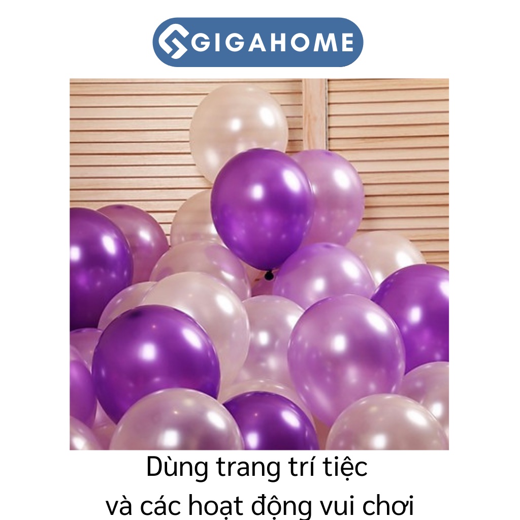 Set 100 Quả Bong Bóng Nhũ Lớn Trang Trí Sinh Nhật GIGAHOME 4028