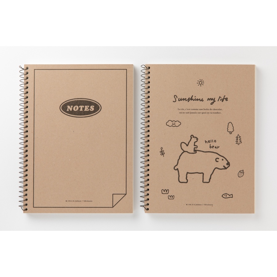 Sổ Ghi Chú ARTBOX Hàn Quốc Đóng Gáy Lò Xo Giấy Trơn