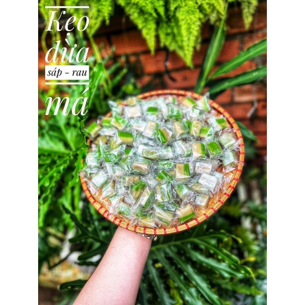 Kẹo Dừa Sáp Rau Má Hũ 500gr [Có Bán Sỉ], [Loại Đặc Biệt] Hàng ngon nhà làm