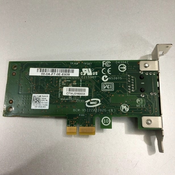 Card Mạng Dell Broadcom 10/100/1000 Small Form SFF PCI-E NIC Card Network
