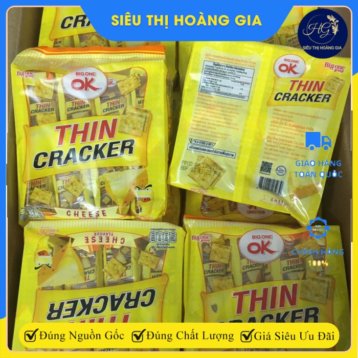 🧀🧀 BÁNH QUY OK Thin Cracker Lát vuông mỏng Thailand