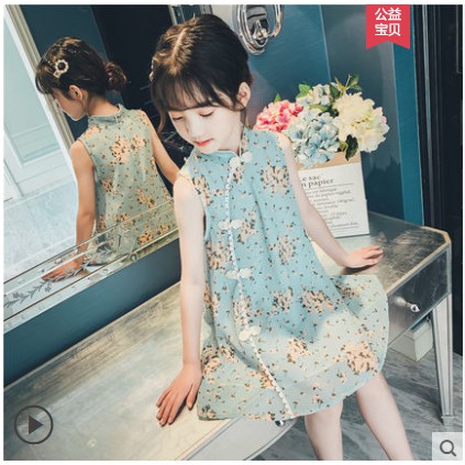 Váy cho các bé thiếu nhi đôi thiếu niên Hán phục trang phục đi đám cưới tết lễ sinh nhật mẹ Tết có size cho chị