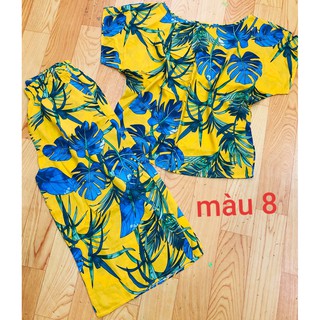 Bộ mặc lửng ống rộng lanh Thái