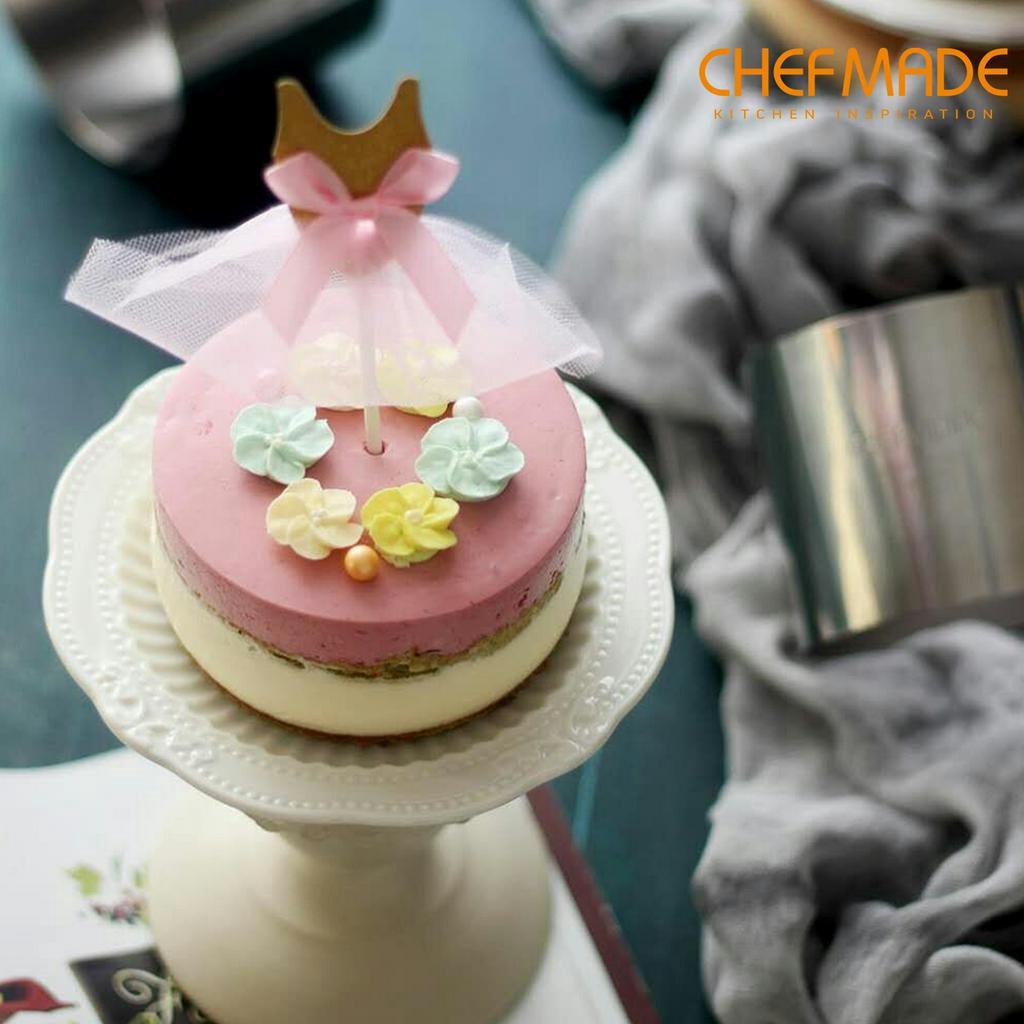 Khuôn làm bánh CHEF MADE WK9311/ WK9312/ WK9313 hình tròn 3 kích thước 4-6-8" bằng thép không gỉ