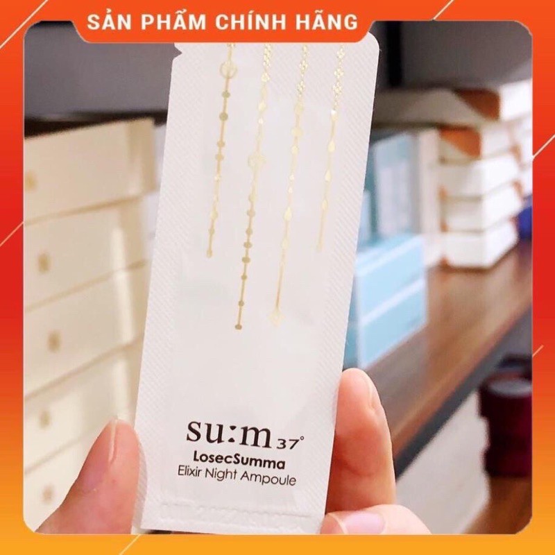 Combo 10 gói tinh chất vàng SUM Losec Summa Elixir Night Ampoule, tinh chất vàng hỗ trợ phục hồi da