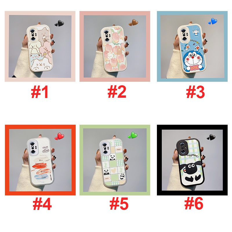 Cartoon Doraemon Phone Case For Xiaomi Mi 11 Lite Mi 10 Mi 10s Redmi K30 K30 Ultra Redmi K40 Gaming Redmi K40 K40 Pro Poco F3 Cute Flower Animal Soft TPU Back Cover