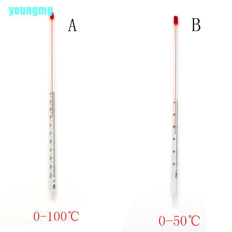 Nhiệt kế thủy tinh đo nhiệt độ 0-50°C/0-100°C 200mm