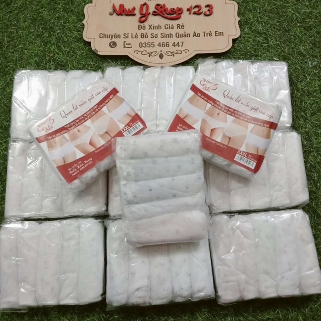 B57 - Sét 5 quần lót giấy dùng một lần siêu tiết kiệm, thuận tiện cho me đi sinh, sau sinh