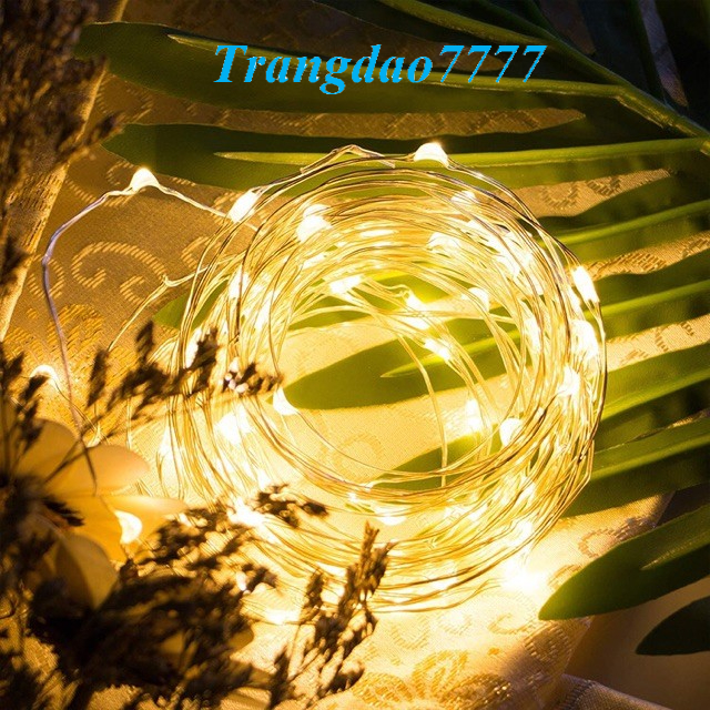 Đèn Led Xài Pin AA Không Chớp Nháy Dài 3M 30 Bóng Đèn Led Đom Đóm Fairy Light Trang Trí Decor Mô Hình Đẹp Rẻ