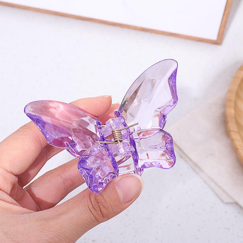 Kẹp Tóc Móng Vuốt Trong Suốt Hình Bướm Cho Nữ|Kẹp Tóc Hình Con Cua Thời Trang Cho Nữ