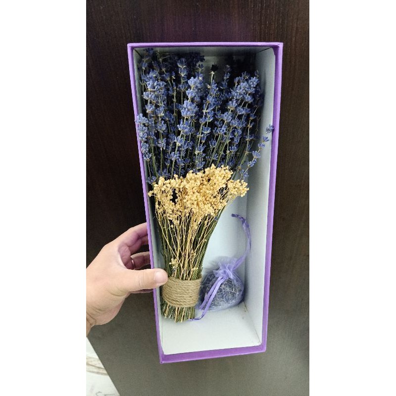 Hộp quà tặng hoa oải hương lavender khô xinh xắn