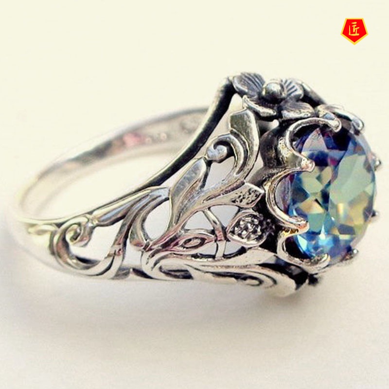 Nhẫn Thời Trang Màu Đen / Vàng Họa Tiết Moissanite Sáng Tạo