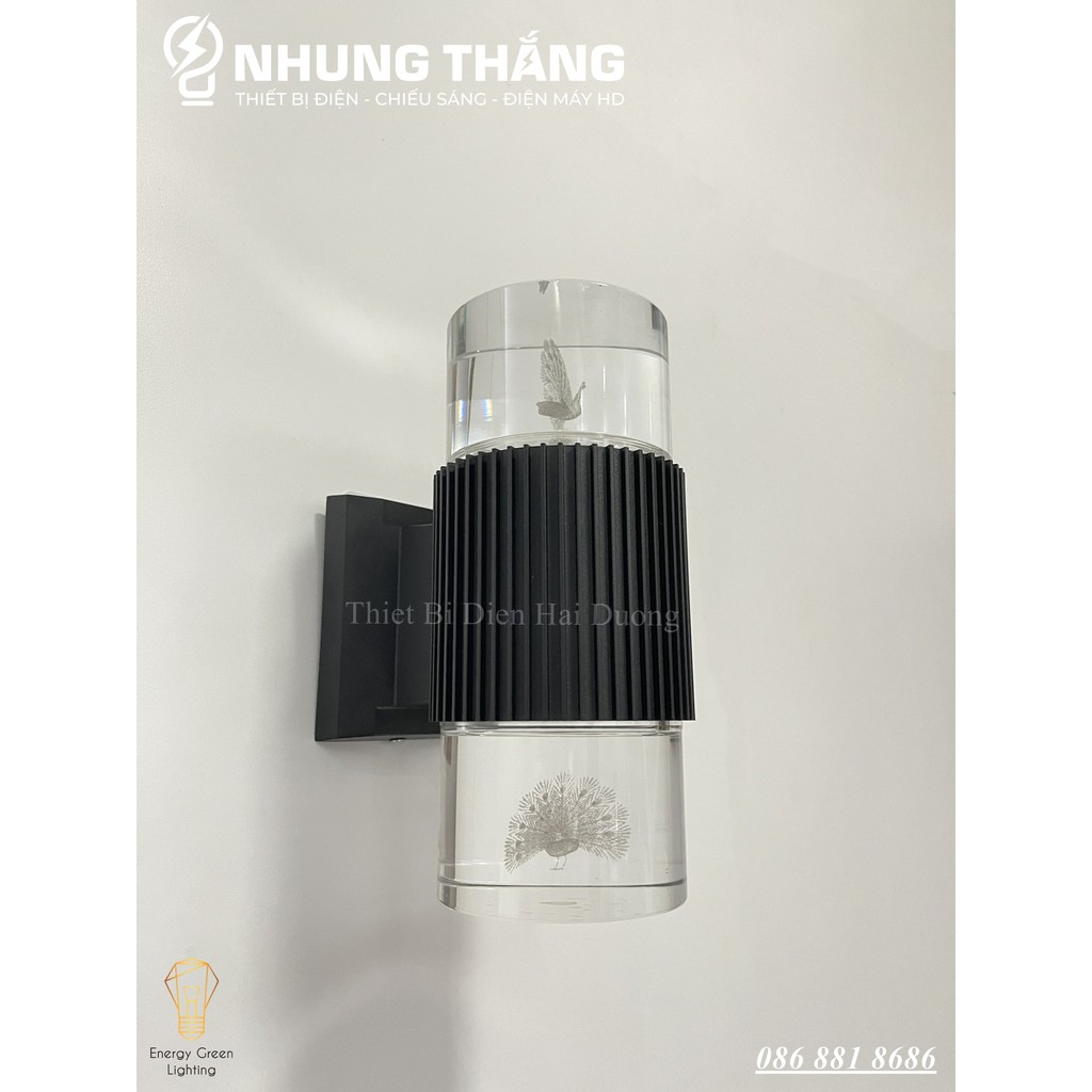 [ 4 Mẫu ] Đèn Led Treo Tường Hiện Đại Thả Thuỷ Tinh 24w Phong Cách Bắc Âu Vintage Thiên Nhiên DT - 3 Chế Độ Ánh Sáng