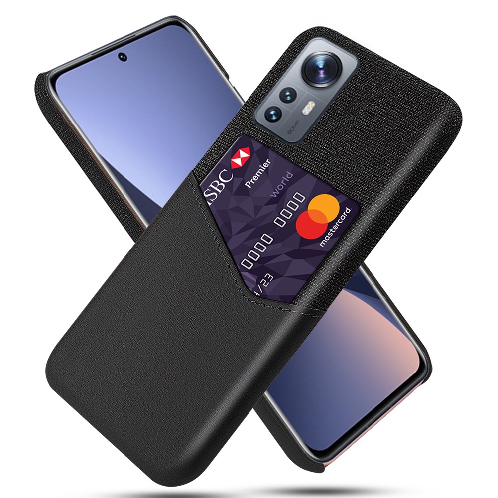 Ốp Điện Thoại Vải Mỏng Phong Cách Doanh Nhân Chống Sốc + Ngăn Đựng Thẻ Bằng Da Cho Xiaomi Mi 12 Pro Mi 12X 11 11T Pro 10 Ultra 10T