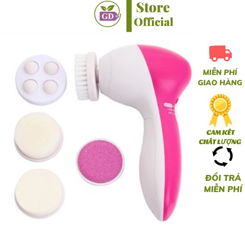 [ QUÀ TẶNG 1viên kẹo ] Máy rửa mặt T2K Shop Massage Mặt 5 In 1 Beauty Care Massager tiện dụng nhiều chức năng