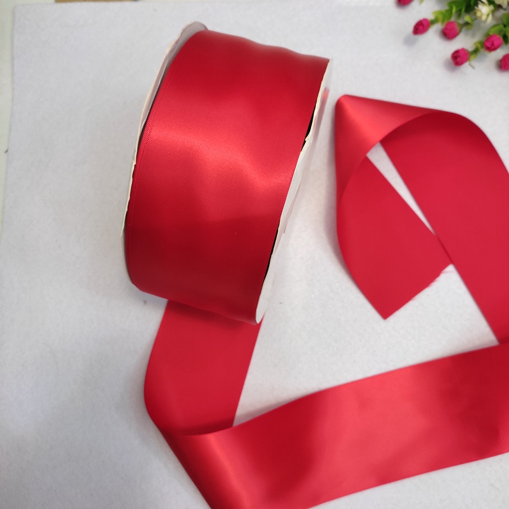 Ruy băng lụa vải bản to  Đẹp  gói quà, làm nơ, trang trí decor, noel, giáng sinh, phụ kiện handmade Pinky