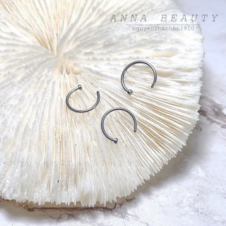 Khuyên kẹp mũi, môi, tai JOLLY bằng thép y tế xỏ khuyên Piercing
