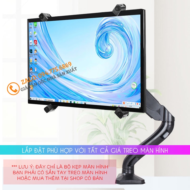 Bộ Kẹp Màn Hình XL101 -  Dành Cho Màn Hình Máy Tính - Không Có Lỗ Ốc Treo Vesa 17 - 27 Inch [ Rẻ hơn NB FP1 ]