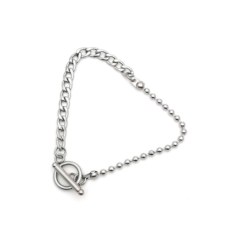Lắc Tay HighLight OTP Mắt Xích Phong Cách Retro Thép Không Gỉ