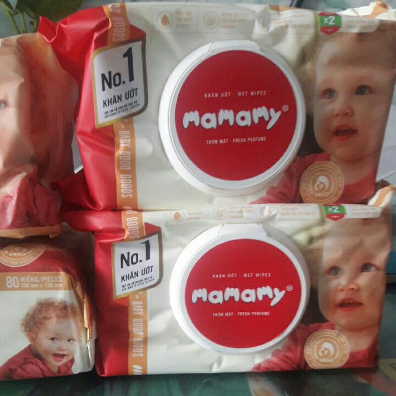khăn ướt cao cấp MaMaMy ( 1 gói 80 miếng)
