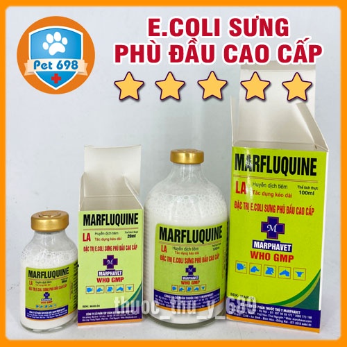 MARFLUQUINE-LA 20ml Phòng, chữa bệnh phù đầu, bệnh đường tiêu hóa trên gia súc, chó, mèo thú cảnh