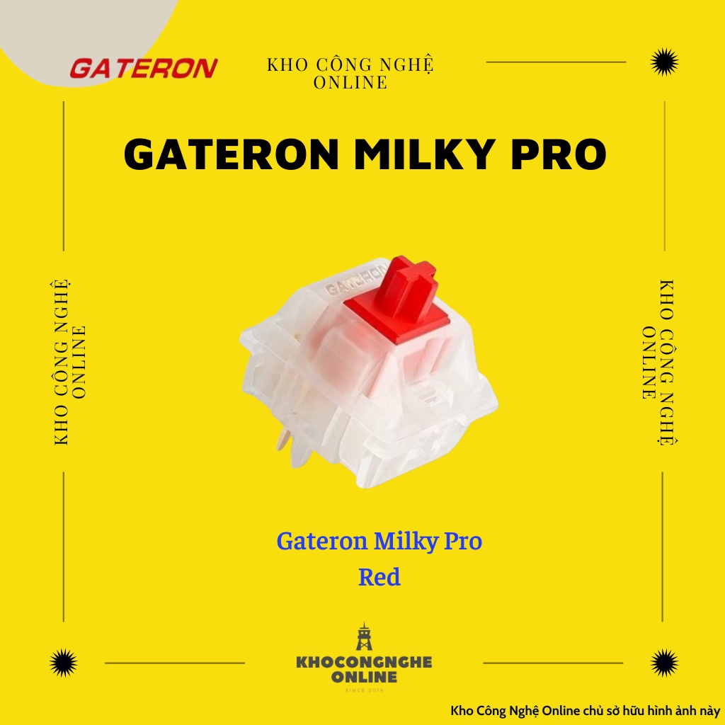 Công tắc bàn phím Switch Gateron Milky Yellow Pro dùng cho bàn phím cơ