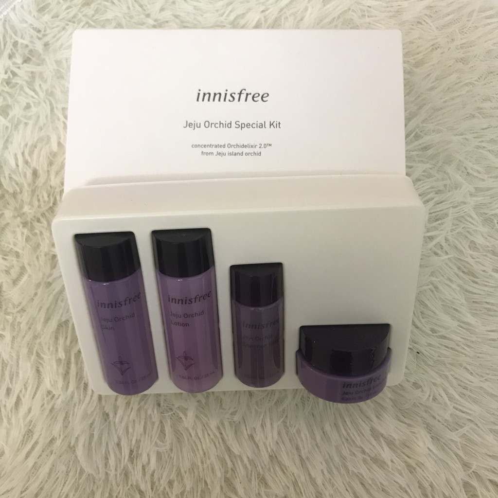 Bộ dưỡng da toàn diện, dưỡng trắng, chống lão hóa Innisfree Jeju Orchid Special Kit 4 Item Hàn Quốc