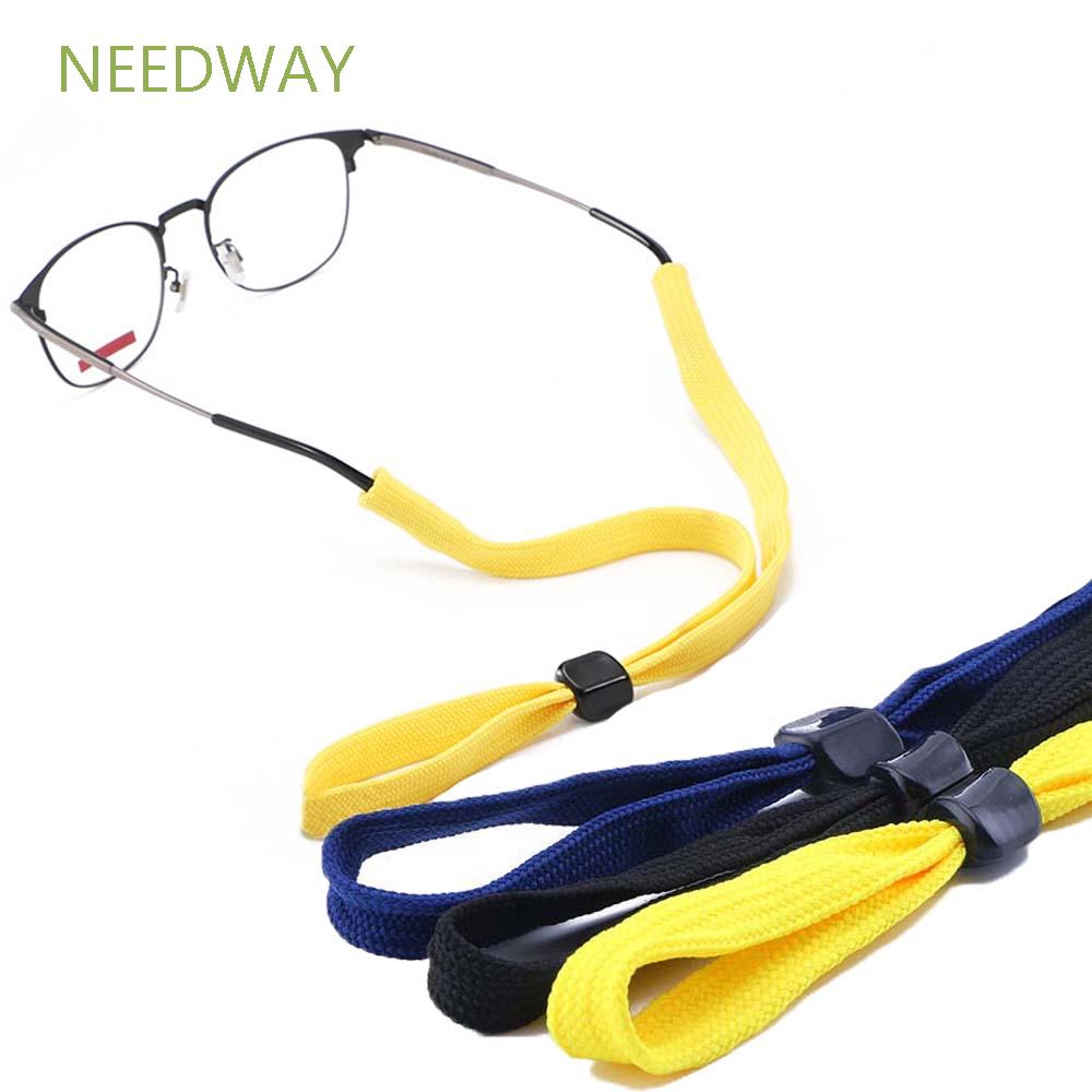 NEEDWAY Elastic Anti-skid Sport Solid Color Adjustable Glasses Lanyards