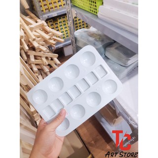 [ TC Art ] Khay Pha Màu chữ nhật 15 lỗ