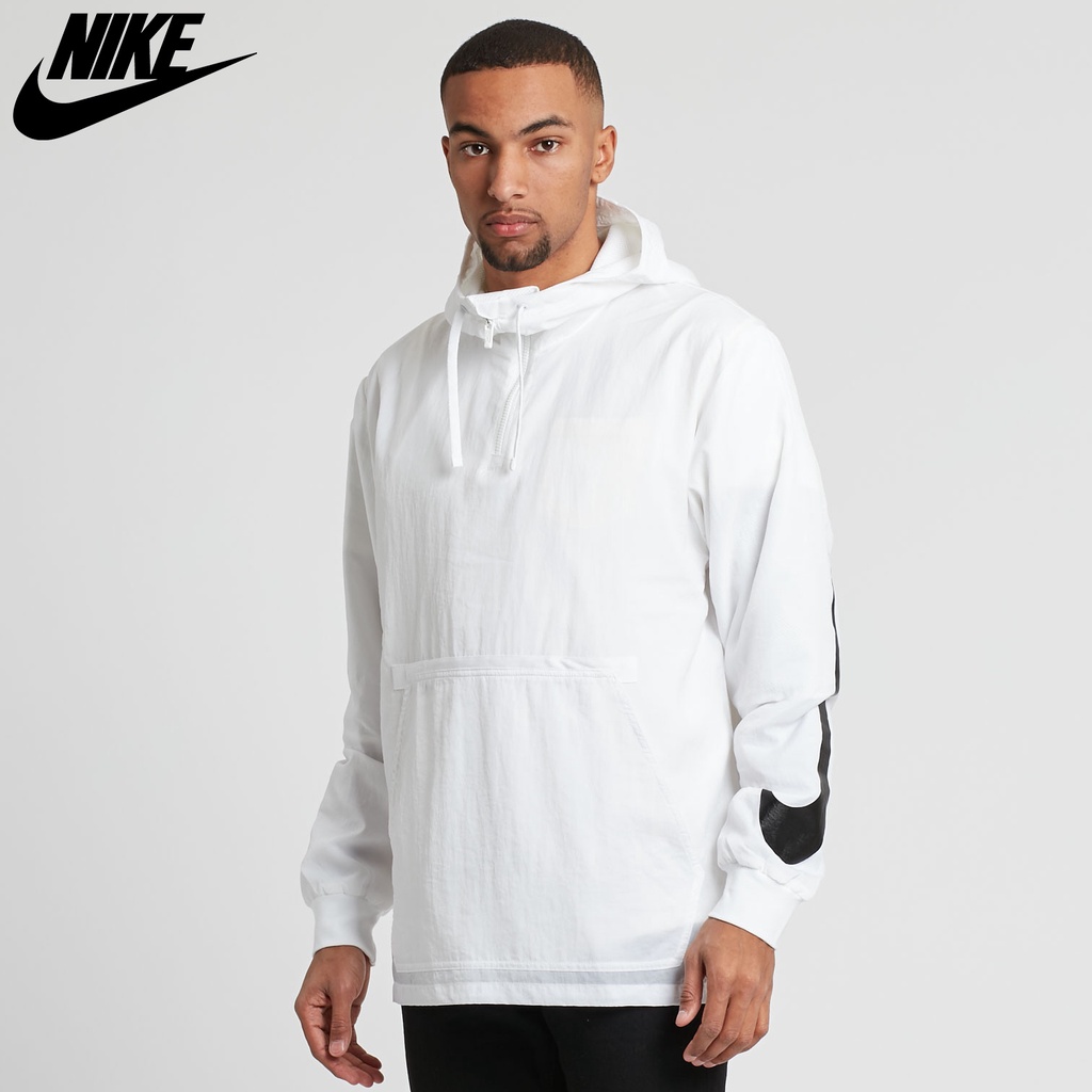 NIKE - Áo khoác thể thao nam nữ Nike Swoosh Woven Pullover Jacket chính hãng - Trắng
