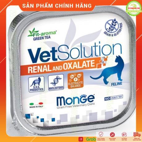 Pate Monge VetSolution Renal and Oxalate hỗ trợ chức năng thận và điều trị sỏi Oxalate cho mèo 100g