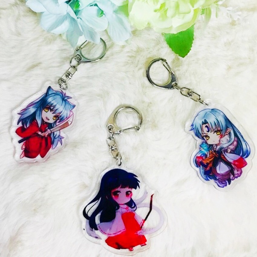 (UP) ( Mica trong ) Móc khóa Inuyasha Khuyển dạ xoa quà tặng xinh xắn dễ thương anime chibi