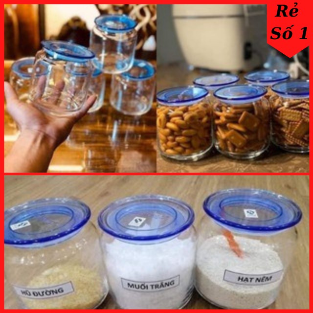 Hũ Thủy Tinh Luminac 500ml Có Nắp Đậy Đựng Gia Vị Dễ Dàng Vệ Sinh, Lọ Thủy Tinh Luminarc Cường Lực Chịu Nhiệt