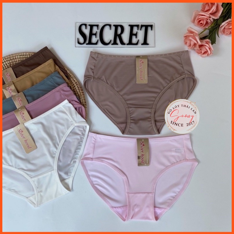 Size Quần lót cotton lạnh Thái Lan 262 trơn, co giãn, viền mỏng dành cho người vòng mông to