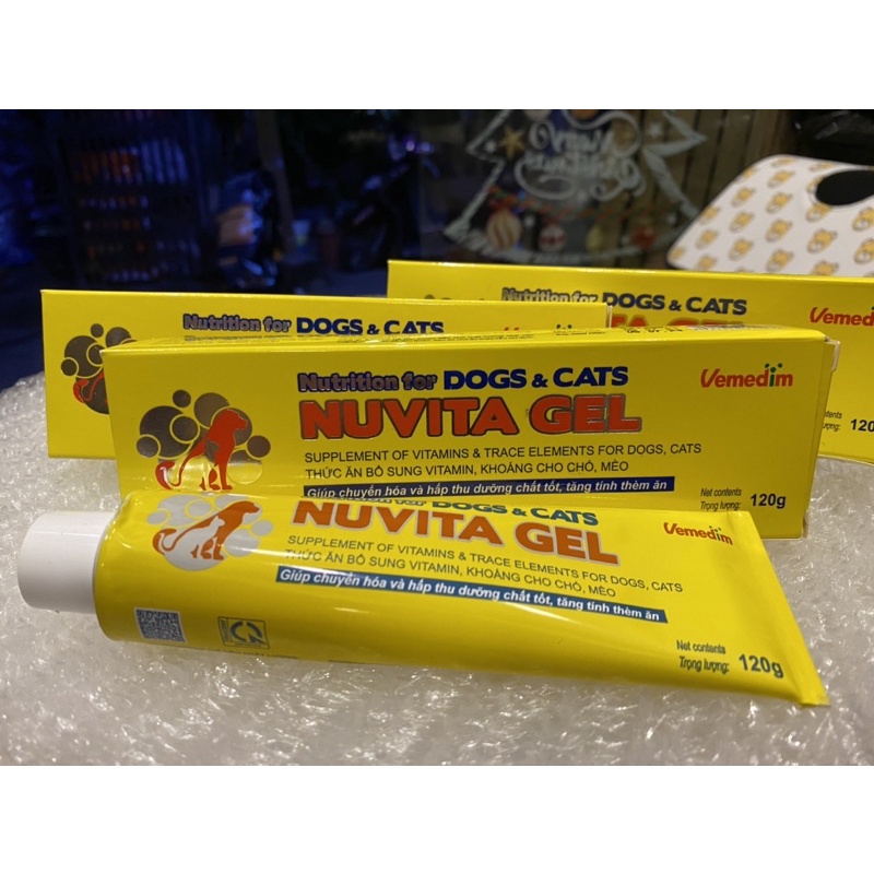 Gel dinh dưỡng Nuvita Gel Vemedim - bổ sung dinh dưỡng cho chó mèo 🐶🐱