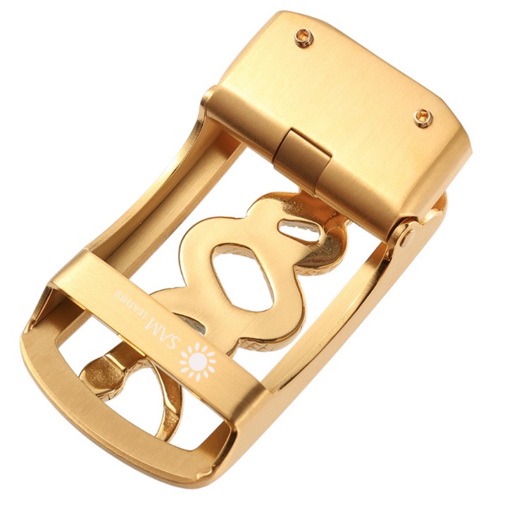 Dây Thắt Lưng Nam Da Bò Cao Cấp - Dây Nịt Nam SFDN028RB -Mặt Khóa Inox 316 Nguyên Khối & Da Bò,BH 12 Tháng