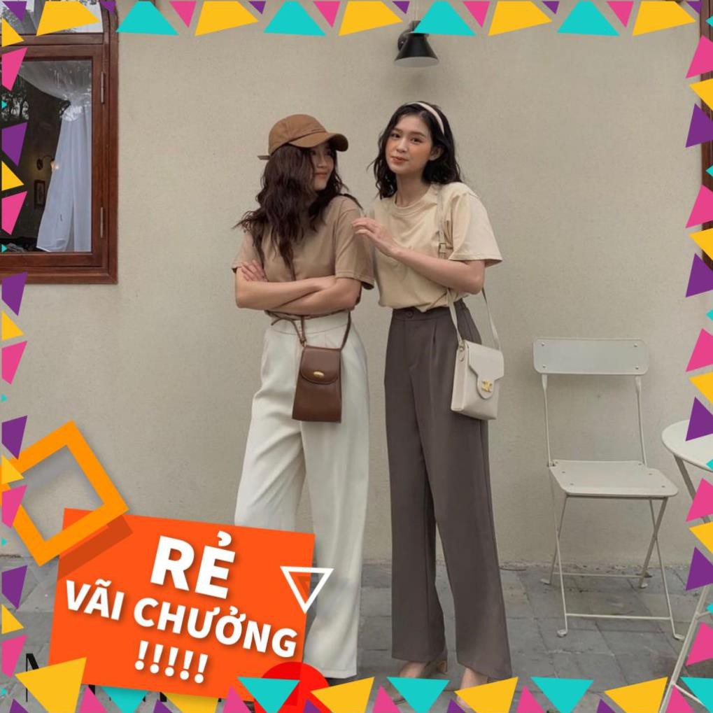 [SALE_SỐC_45%] SET ÁO THUN VÀ QUẦN SUÔNG - CHẤT LIỆU KAKI COTTON CAO CẤP - MÀU NÂU-NUDE- [THIẾT KẾ] [HOT] | BigBuy360 - bigbuy360.vn